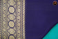 Mysore Crepe Silk saree with KSIC finish in Rama Green and Navy Blue combination with Gold Zari Border and Chit  Pallu