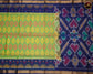 Handloom Soft Silk Ikat Saree in Aqua Green with Navy Blue combination