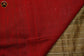 Raw Silk Saree in Beige and Red Combination With Strips and Motif Border