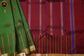 Raw Silk Saree in Mehendi Green and Maroon Combination With Butta