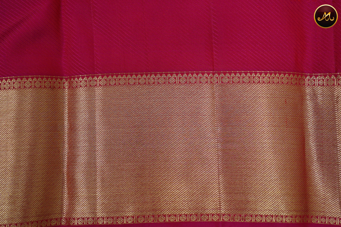 Kanchivaram Pure Silk Saree in Orange and Pink combination with brocade work, gold zari border and rich pallu