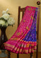Handloom Pochampally Ikat Soft Silk Saree in Purple and Pink Combination