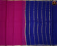 Mysore Crepe (Silk) saree in Rani Pink and Bott;le Green  combination with Gold zari Border and Simple pallu.