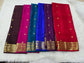 PURE MYSORE CREPE SILK SAREES WITH PEACOCK WITH ELEPHANT BORDER