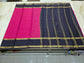 PURE MYSORE CREPE SILK SAREE CHEX WITH BENTEX BORDER