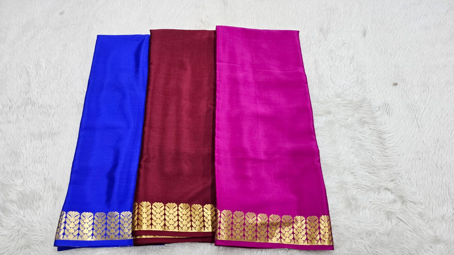 PURE MYSORE CREPE SILK SAREES