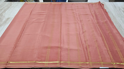 PURE MYSORE CREPE SILK SAREES WITH SMALL MANGO BORDER