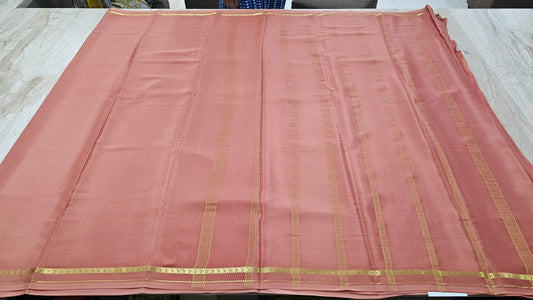 PURE MYSORE CREPE SILK SAREES WITH SMALL MANGO BORDER