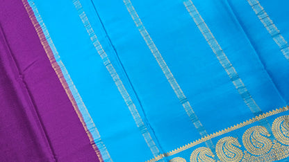 PURE MYSORE CREPE SILK SAREES WITH MANGO BORDER