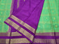 PURE MYSORE CREPE SILK SAREES WITH BIG CHEX WITH BENTEX BORDER