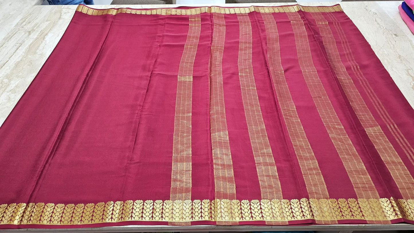 PURE MYSORE CREPE SILK SAREES