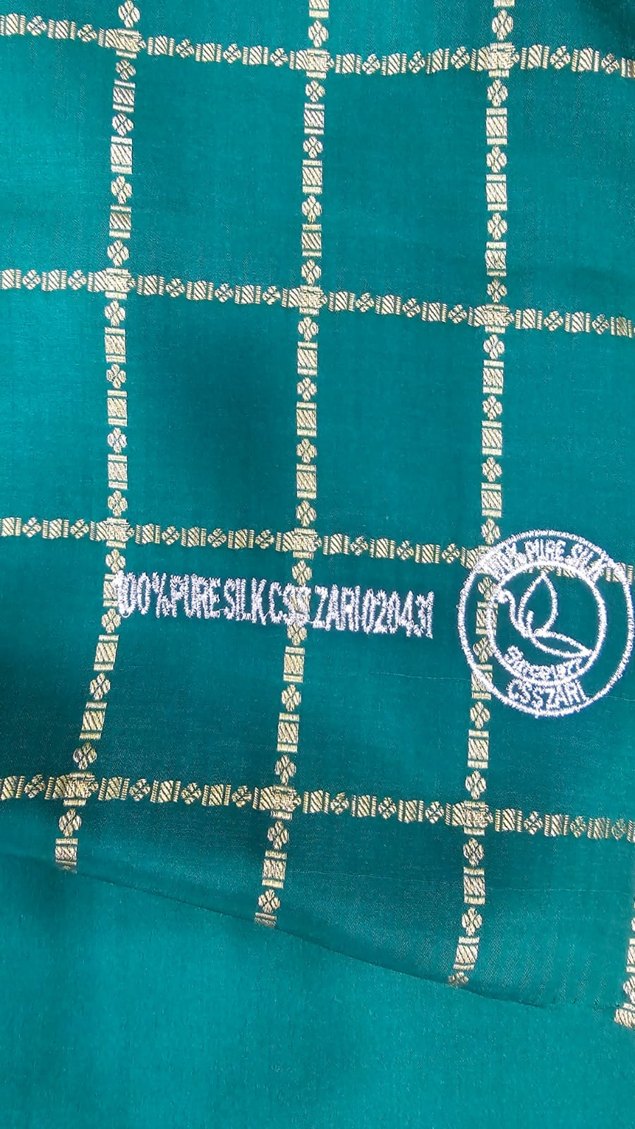 PURE ZARI MYSORE CREPE SILK SAREE WITH EMBROIDERY