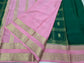 PURE MYSORE CREPE SILK SAREES WITH BIG CHEX WITH BENTEX BORDER