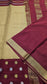 Mysore crepe silk saree with KSIC Finish in beige with brick red in 3D checks pattern