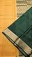 Mysore crepe silk saree with KSIC Finish in mango yellow, with green in brocade zari pattern