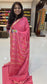 Mysore crepe silk saree with KSIC Finish in pink self in one side cutwork pattern