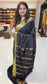mysore crepe silk sarees in KSIC Finish in black in peacock border
