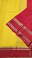mysore crepe silk sarees in KSIC Finish in lemon yellow with red in bentex border