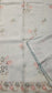 semi organza fancy saree in light pista self with allover embroidery work