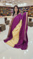 mysore crepe silk sarees in KSIC Finish in sandal with purple middle checks pattern