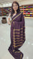 mysore crepe silk sarees in KSIC dark coffee brown bentex border