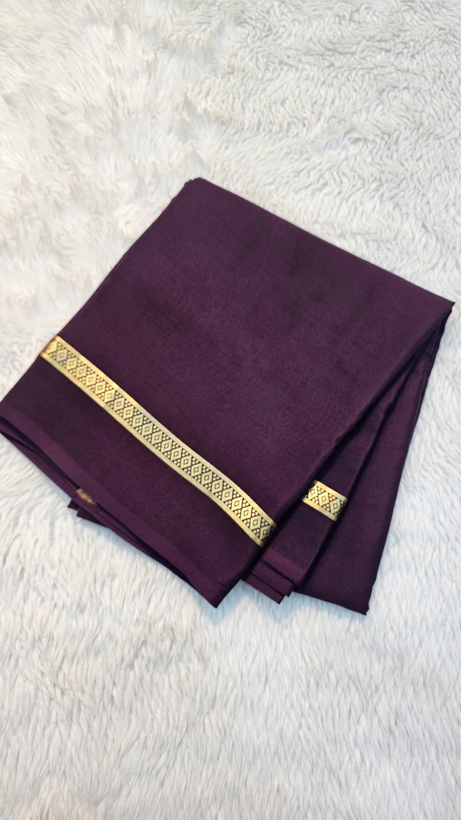 mysore crepe silk sarees in KSIC dark coffee brown bentex border