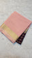 mysore crepe silk sarees in KSIC Finish in brown with peach with middle checks pattern