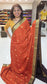 Mysore crepe silk saree in KSIC Finish in rust orange dark snuff brown all over butta saree