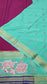 Mysore crepe silk saree in KSIC Finish in rani pink with blue 2side cutwork saree