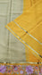 Mysore crepe silk saree in KSIC Finish in beige with mango yellow 2sides embroiedry