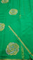 Mysore silk saree KSIC Finish in leaf green self rose butta saree