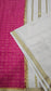 Mysore silk saree KSIC Finish in onion pink with half white checks pattern