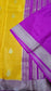 Mysore silk saree KSIC Finish in mango yellow with pink buttas pattern
