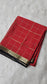 Mysore silk saree KSIC Finish in red with black small border checks pattern