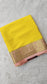 Mysore silk saree KSIC Finish in yellow with peach mango border