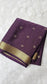 Mysore silk saree KSIC Finish in wine self striep pattern
