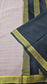 Mysore silk saree KSIC Finish in onion pink with black checks pattern