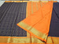 PURE MYSORE CREPE SILK SAREES CHECKS PATTERN