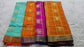 PURE MYSORE CREPE SILK SAREES CHECKS WITH GANDABERUNDA BUTTA
