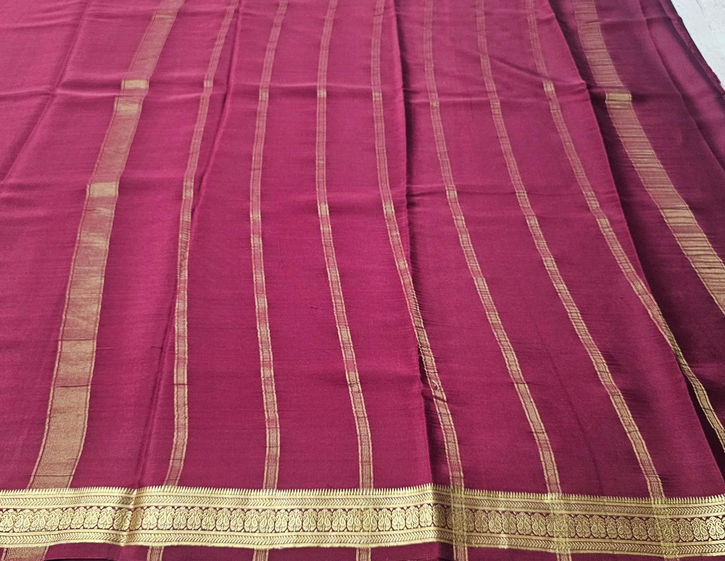 PURE MYSORE CREPE SILK SAREES WITH SMALL BORDER  PRICE