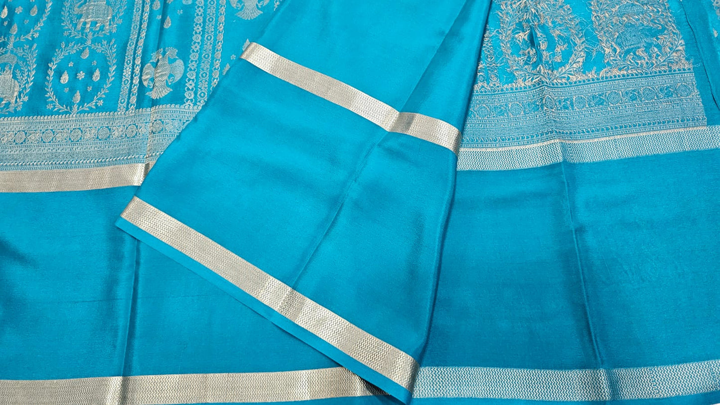 PURE MYSORE CREPE SILK SAREES WITH MIDDLE BROCADE SAARE