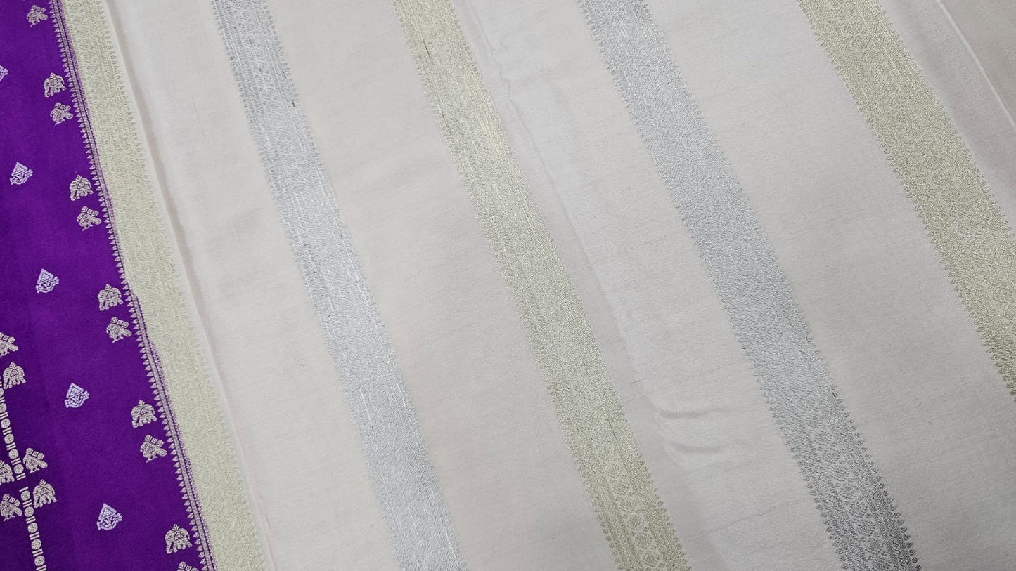 PURE MYSORE CREPE SILK SAREES WITH BORDERLESS SAARE