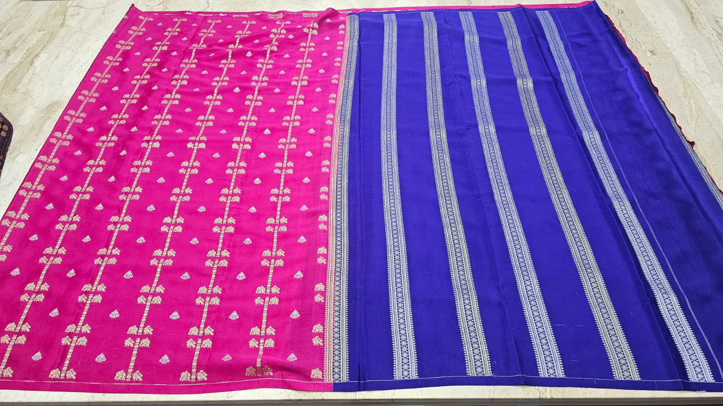 PURE MYSORE CREPE SILK SAREES WITH BORDERLESS SAARE