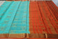 PURE MYSORE CREPE SILK SAREES CHECKS WITH GANDABERUNDA BUTTA