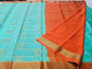 PURE MYSORE CREPE SILK SAREES CHECKS WITH GANDABERUNDA BUTTA