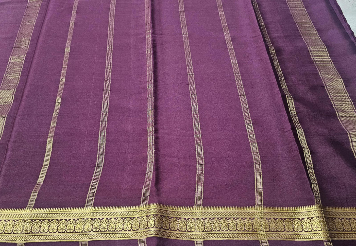 PURE MYSORE CREPE SILK SAREES WITH SMALL BORDER  PRICE