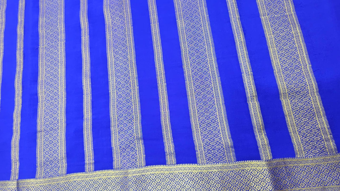 PURE MYSORE CREPE SILK SAREES WITH CHEX PATTERN